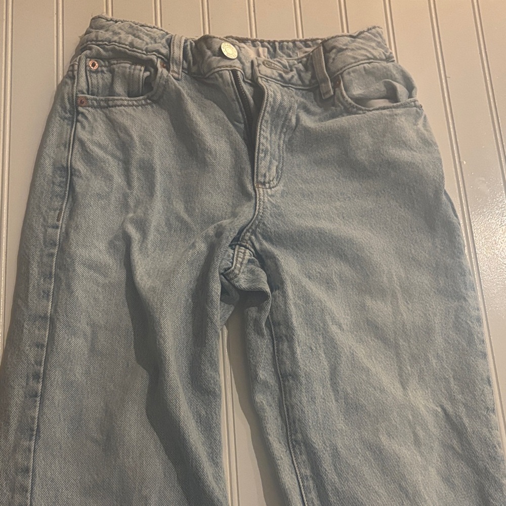 Garage Light Blue Straight Leg Women's Pants